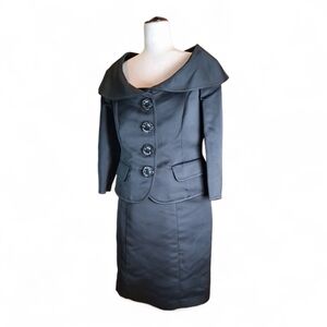 Ellen Tracy Women's Two Pc Dress Suit Black Size 8